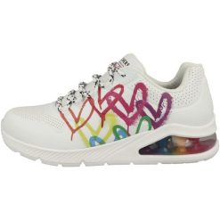 Buty do chodzenia damskie Skechers Uno 2 Floating. Białe obuwie sportowe Skechers, z materiału, bez zapięcia, trekkingowe. Za 349.00 zł.