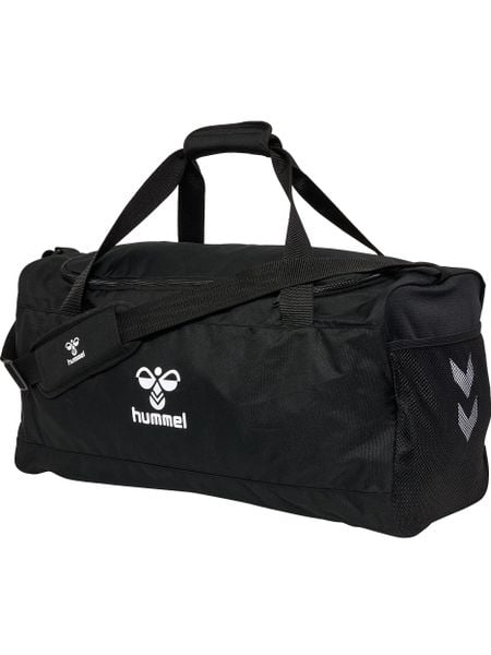 Torba sportowa Hummel Core 2.0. Czarne torby na ramię Hummel, bez wzorów, z poliamidu, sportowe, na ramię, bez dodatków. Za 178.00 zł.