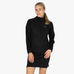 Bluza z kapturem trening damska Swedemount On Course Fullzip szybkoschnąca. Czarne bluzy SWEDEMOUNT, bez wzorów, bez ramiączek. Za 279.99 zł.