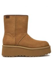 Ugg Botki W Cityfunc Mid 1158196 Brązowy. Brązowe botki UGG, bez wzorów, ze skóry, bez obcasa, na koturnie, bez zapięcia. Za 869.99 zł.