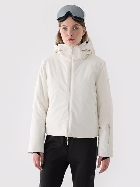 4F Kurtka narciarska w kolorze kremowym rozmiar: L. Brązowe kurtki narciarskie 4f, l, bez wzorów, bez kaptura, narciarskie, primaloft. Za 502.76 zł.