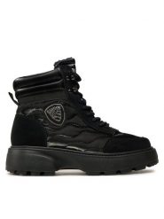 Blauer Botki F4BLANCA03 Czarny. Czarne botki Blauer, bez wzorów, z materiału, bez obcasa, na płaskiej podeszwie, bez zapięcia. Za 699.99 zł.