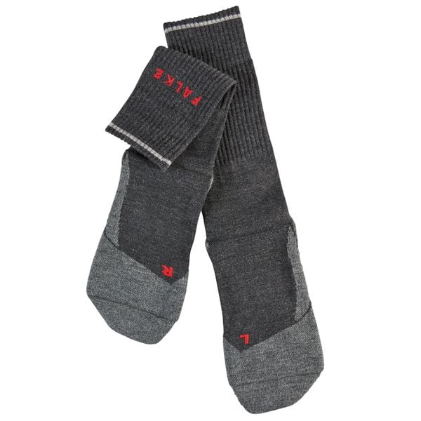 Skarpetki damskie Falke TK2 Wool Silk. Szare skarpety Falke, bez wzorów, z elastanu. Za 192.00 zł.