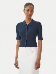 Tommy Hilfiger Kardigan WW0WW48482 Granatowy Slim Fit. Niebieskie kardigany TOMMY HILFIGER, l, bez wzorów, z wiskozy. Za 649.99 zł.