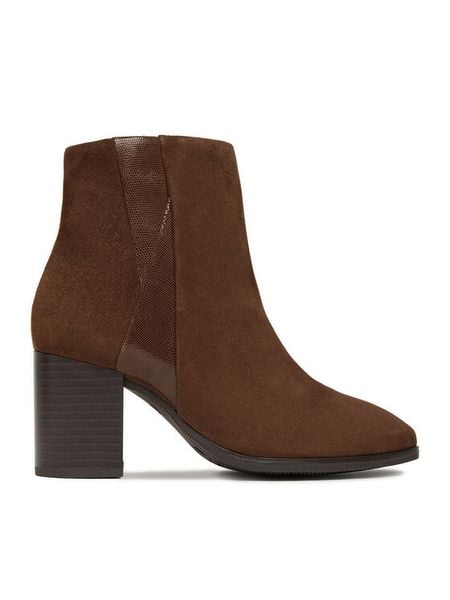 Lasocki Botki CEO-WB-GIOIA-54 Brązowy. Brązowe botki Lasocki, bez wzorów, ze skóry, bez obcasa, na słupku, bez zapięcia. Za 189.99 zł.