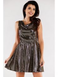 Awama Sukienka w kolorze antracytowym rozmiar: S. Szare sukienki Awama, s, bez wzorów, bez kołnierzyka, bez ramiączek, mini. Za 154.99 zł.