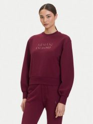 Armani Exchange Bluza XW000747 AF16114 UA343 Bordowy Relaxed Fit. Czerwone bluzy Armani Exchange, xl, bez wzorów, z bawełny, bez kaptura. Za 569.99 zł.