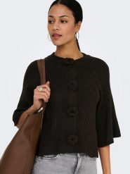 JDY Kardigan w kolorze brązowym rozmiar: XS. Brązowe kardigany JDY, xs, bez wzorów, prążkowane. Za 70.24 zł.