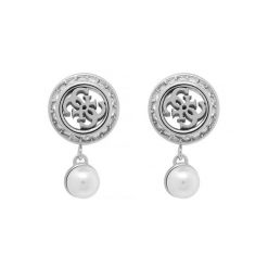 Kolczyki Guess. Szare kolczyki Guess, srebrne. Za 249.99 zł.