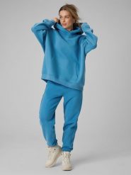 4F Spodnie dresowe joggery damskie - niebieskie XXL. Niebieskie spodnie dresowe 4f, xxl, bez wzorów, z bawełny. Za 149.99 zł.