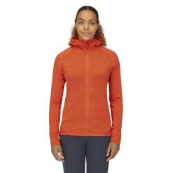 Bluza z kapturem damska Rab Nexus Hoody z kapturem. Brązowe bluzy RAB, bez wzorów, z kapturem. Za 314.99 zł.