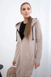 Bluza sukienkowa z kapturem ciemny beżowy. Brązowe bluzy KESI, l, bez wzorów, z bawełny, z kapturem. Za 234.40 zł.