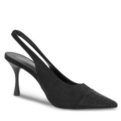 Szpilki Jenny Fairy. Czarne sandały Jenny Fairy, bez wzorów, bez obcasa, na szpilce, bez zapięcia. Za 129.99 zł.