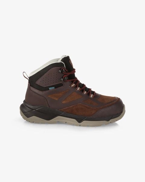 Buty trekkingowe Kilpi Piton WP-U High. Brązowe trekkingi Kilpi, z materiału, trekkingowe. Za 370.41 zł.