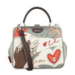 Szara Torebka Anekke Modny Kuferek Damski. Szare torby na ramię Anekke, z aplikacjami, eleganckie, na ramię, bez dodatków. Za 399.00 zł.