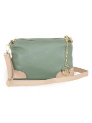 Mia Tomazzi Skórzana torebka "Condino" w kolorze miętowym - 25 x 15 x 10 cm rozmiar: onesize. Zielone torby na ramię Mia Tomazzi, bez wzorów, z materiału, na ramię, bez dodatków. Za 252.99 zł.