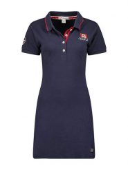 Canadian Peak Sukienka polo "Katcheak" w kolorze granatowym rozmiar: XXL. Niebieskie sukienki Canadian Peak, xxl, bez wzorów, z bawełny, bez kołnierzyka, bez ramiączek, midi. Za 100.99 zł.