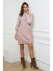 Joséfine Sukienka dzianinowa "Warren" w kolorze jasnoróżowym rozmiar: M. Różowe sukienki Joséfine, m, bez wzorów, z dzianiny, bez kołnierzyka, bez ramiączek, mini. Za 217.99 zł.