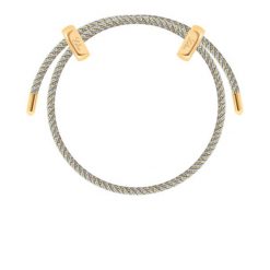 Bransoletka Liana w kolorze jasnoszarym ze złotą nitką. Szare bransoletki Lilou, pozłacane. Za 149.00 zł.