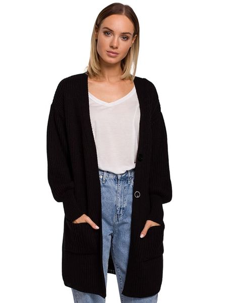 Made of emotion Kardigan w kolorze czarnym rozmiar: L/XL. Czarne kardigany Made Of Emotion, l, bez wzorów. Za 192.95 zł.