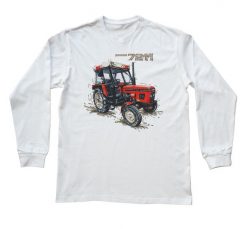 Zetor 7211 — bluzka z długim rękawem. Białe bluzki nikiniki, l, bez wzorów, z bawełny, biznesowe, bez kołnierzyka, bez ramiączek. W wyprzedaży za 75.65 zł.