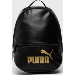 Puma - Plecak. Czarne plecaki Puma, bez wzorów, z materiału. W wyprzedaży za 129.90 zł.