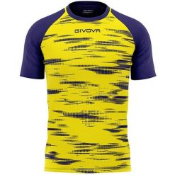 Koszulka Sportowa Givova Pixel Niebiesko/Żółta 3XL - Oddychająca i Elastyczna. Niebieskie koszulki sportowe Givova, bez wzorów, z poliesteru, bez ramiączek, do piłki nożnej. Za 140.99 zł.