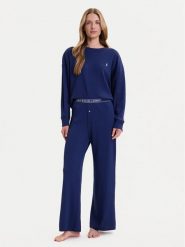 Polo Ralph Lauren Piżama 4P0155 Granatowy Relaxed Fit. Niebieskie piżamy Polo Ralph Lauren, bez wzorów, z bawełny, bez ramiączek. Za 959.99 zł.