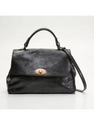 Abaco Skórzana torebka "Tina" w kolorze czarnym - 25 x 38 x 14 cm rozmiar: onesize. Czarne torby na ramię Abaco, bez wzorów, z materiału, przez ramię, bez dodatków. Za 351.38 zł.