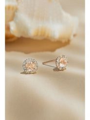 DIAMANTA Złote kolczyki-wkrętki "Popi" z diamentami rozmiar: onesize. Różowe kolczyki DIAMANTA, z diamentem, złote. Za 1,144.99 zł.