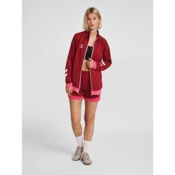Bluza do piłki ręcznej damska Hummel hml LEAD poly zapinana na zamek. Czerwone bluzy Hummel, xl, bez wzorów, bez kaptura. W wyprzedaży za 185.20 zł.
