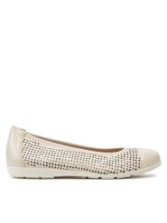 Caprice Baleriny 9-22151-42 Beżowy. Brązowe baleriny Caprice, bez wzorów, ze skóry, bez obcasa. Za 208.99 zł.