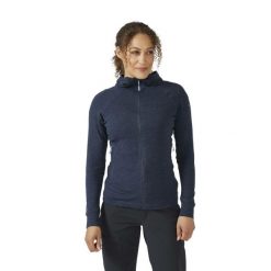 Bluza z kapturem damska Rab Nexus Hoody z kapturem. Niebieskie bluzy RAB, bez wzorów, z kapturem. Za 314.99 zł.