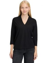 BETTY & CO Bluzka w kolorze czarnym rozmiar: S. Czarne bluzki Betty & Co, s, bez wzorów, bez kołnierzyka, bez ramiączek. Za 104.95 zł.