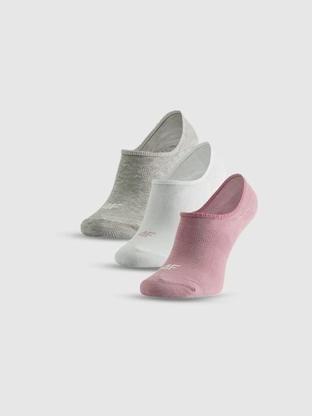 4F Skarpetki stopki (3-pack) damskie - multikolor 35-38. Skarpety 4f, bez wzorów, z materiału. Za 49.99 zł.