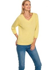Heine Sweter w kolorze żółtym rozmiar: 46. Żółte swetry Heine, bez wzorów, z kaszmiru, bez ramiączek. Za 219.45 zł.