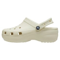 Sandały damskie Crocs CLASSIC PLATFORM CLOG. Białe sandały Crocs, bez wzorów, sportowe, bez obcasa, bez zapięcia. W wyprzedaży za 188.97 zł.