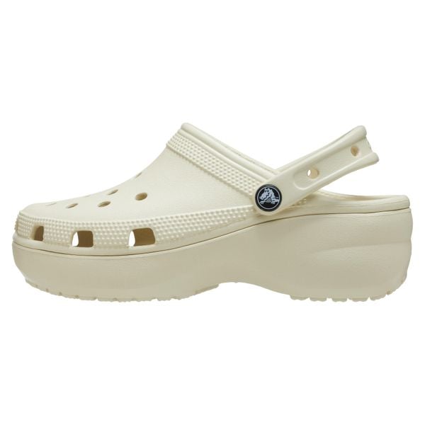 Sandały damskie Crocs CLASSIC PLATFORM CLOG. Brązowe sandały Crocs, bez wzorów, sportowe, bez obcasa, bez zapięcia. W wyprzedaży za 202.47 zł.
