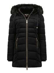 Maison Montaigne Parka "Bilomai" w kolorze czarnym rozmiar: XXL. Czarne parki Maison Montaigne, xxl, ze skóry, bez kaptura. Za 327.87 zł.