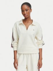 Tommy Hilfiger Bluza Rugby UW0UW06629 Kremowy Relaxed Fit. Białe bluzy TOMMY HILFIGER, s, bez wzorów, z bawełny, bez kaptura. Za 329.99 zł.