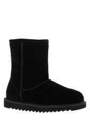 Gooce Skórzane kozaki zimowe "Sawel Waterproof" w kolorze czarnym rozmiar: 38. Czarne kozaki Gooce, na zimę, z materiału, bez obcasa, bez zapięcia. Za 210.81 zł.