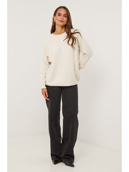 Soft Cashmere Sweter w kolorze kremowym rozmiar: 38/40. Brązowe swetry Soft Cashmere, bez wzorów, bez ramiączek. Za 152.99 zł.
