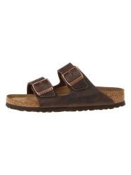 Birkenstock Klapki "Arizona" w kolorze brązowym rozmiar: 36. Brązowe klapki Birkenstock, bez wzorów, z otwartym noskiem, bez obcasa. Za 478.62 zł.