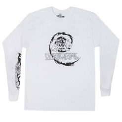 Koszulka z długim rękawem Mesmer Spikey Spiral. Białe bluzki MESMER, bez wzorów, sportowe, bez kołnierzyka, bez ramiączek. Za 187.00 zł.