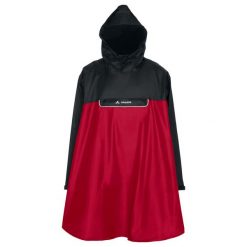 Poncho VAUDE Valero. Czarne kurtki sportowe Vaude, bez wzorów, bez kaptura, rowerowe. Za 323.65 zł.