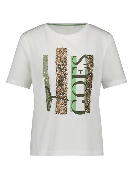 Gerry Weber Koszulka w kolorze białym rozmiar: 38. Białe bluzki Gerry Weber, bez wzorów, z bawełny, bez kołnierzyka, bez ramiączek. Za 69.91 zł.