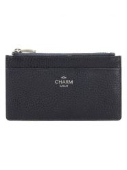 Charm Skórzany portfel w kolorze granatowym - 13,5 x 7,5 x 1 cm rozmiar: onesize. Niebieskie portfele Charm, bez wzorów, z materiału. Za 34.99 zł.