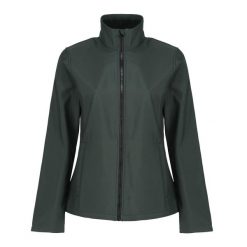 Kurtka Softshellowa Damska Do Druku. Czarne kurtki sportowe Regatta, xl, bez wzorów, z softshellu, bez kaptura, trekkingowe. Za 98.99 zł.