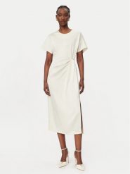 Rinascimento Sukienka koktajlowa CFC0127457003 Biały Regular Fit. Białe sukienki Rinascimento, l, bez wzorów, z syntetyku, wizytowe, bez kołnierzyka, bez ramiączek. Za 449.99 zł.