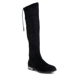 Jenny Fairy WS18AW1275 Czarny. Czarne kozaki Jenny Fairy, z materiału, bez obcasa, bez zapięcia. Za 139.99 zł.